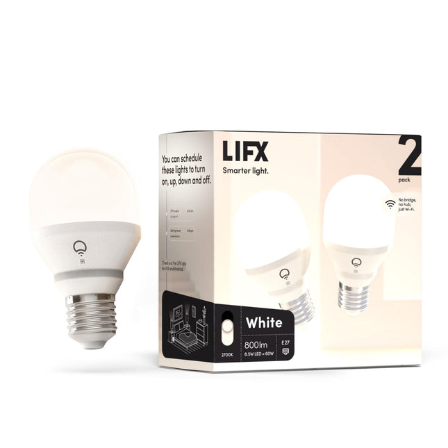 LIFX White 800lm A60 2-Pack Hard Bundle - Clear Deals